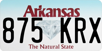 AR license plate 875KRX