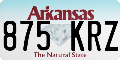 AR license plate 875KRZ