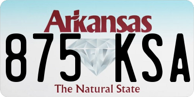 AR license plate 875KSA
