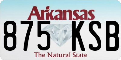 AR license plate 875KSB