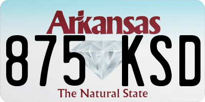 AR license plate 875KSD