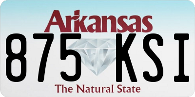 AR license plate 875KSI