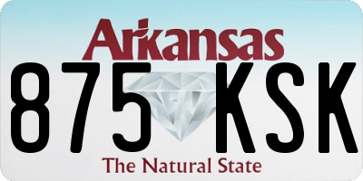 AR license plate 875KSK