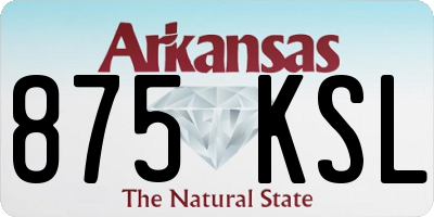 AR license plate 875KSL