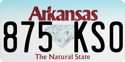AR license plate 875KSO
