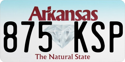 AR license plate 875KSP