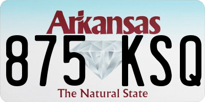 AR license plate 875KSQ