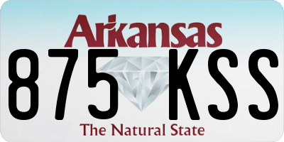 AR license plate 875KSS