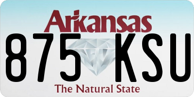 AR license plate 875KSU