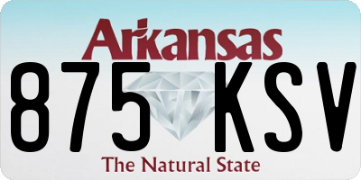 AR license plate 875KSV