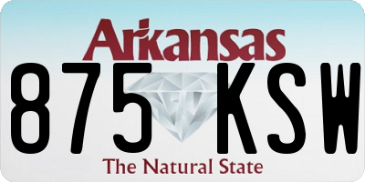 AR license plate 875KSW