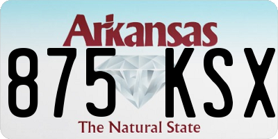 AR license plate 875KSX