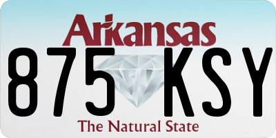 AR license plate 875KSY