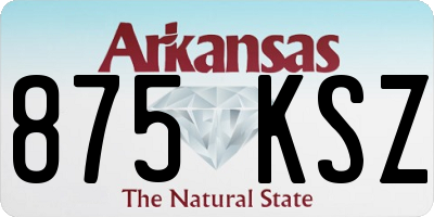 AR license plate 875KSZ