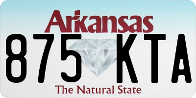AR license plate 875KTA