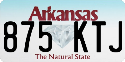 AR license plate 875KTJ