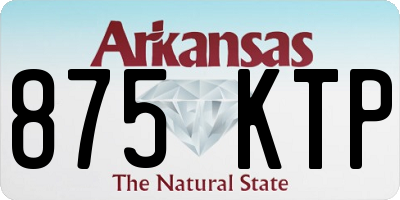 AR license plate 875KTP