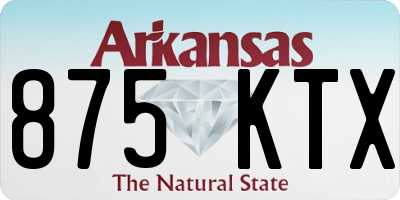 AR license plate 875KTX