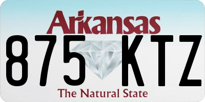 AR license plate 875KTZ
