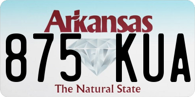 AR license plate 875KUA