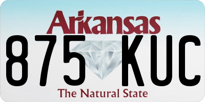 AR license plate 875KUC