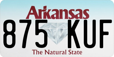 AR license plate 875KUF