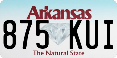 AR license plate 875KUI