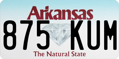 AR license plate 875KUM