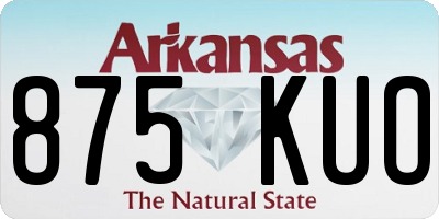 AR license plate 875KUO