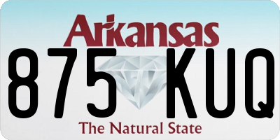 AR license plate 875KUQ