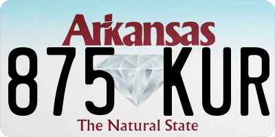 AR license plate 875KUR
