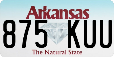 AR license plate 875KUU