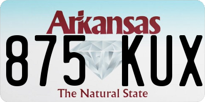 AR license plate 875KUX
