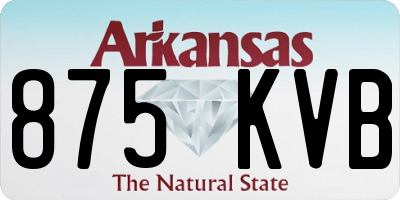 AR license plate 875KVB