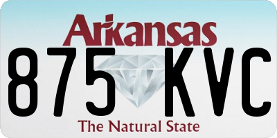 AR license plate 875KVC