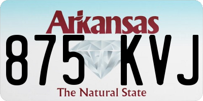 AR license plate 875KVJ