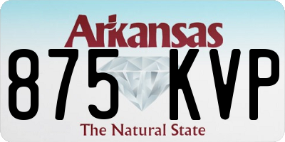 AR license plate 875KVP