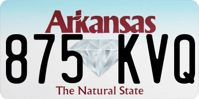 AR license plate 875KVQ