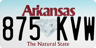 AR license plate 875KVW