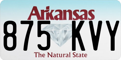 AR license plate 875KVY