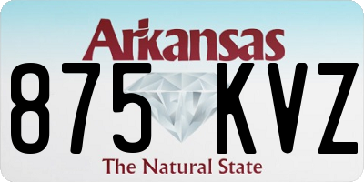 AR license plate 875KVZ