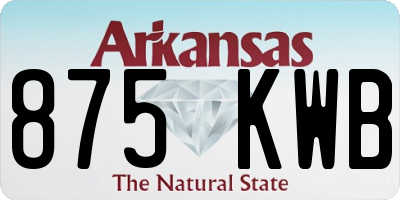 AR license plate 875KWB