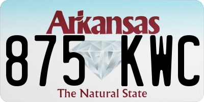AR license plate 875KWC