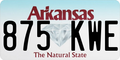 AR license plate 875KWE