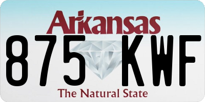AR license plate 875KWF