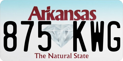 AR license plate 875KWG