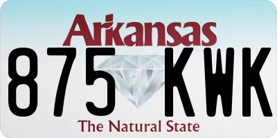 AR license plate 875KWK