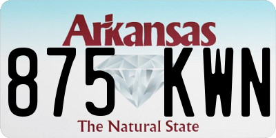 AR license plate 875KWN