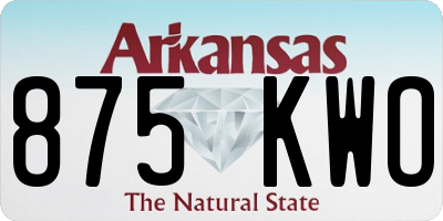 AR license plate 875KWO