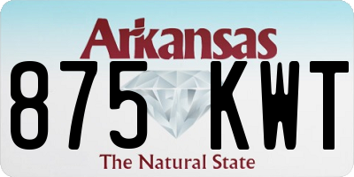 AR license plate 875KWT
